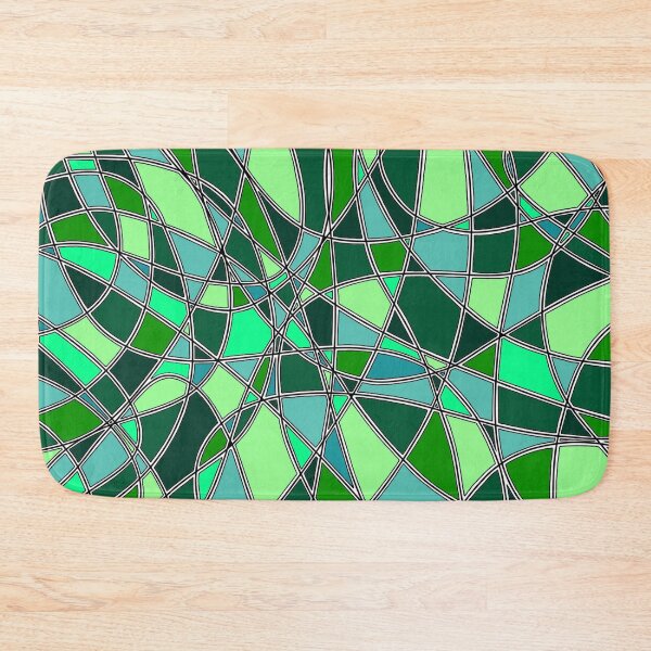 Item preview, Abstract Symphony of Curved Lines and Cool Green Tones designed and sold by FioreDiCiliegio.