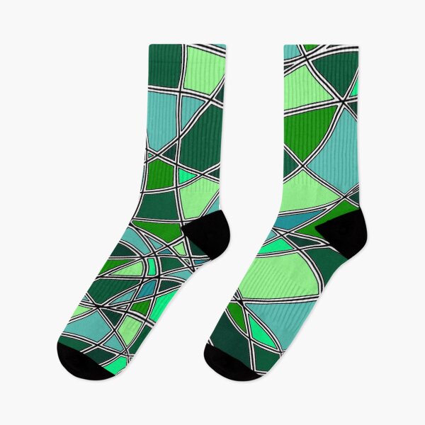 Item preview, Abstract Symphony of Curved Lines and Cool Green Tones designed and sold by FioreDiCiliegio.