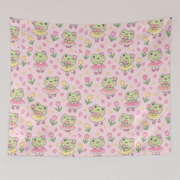 Item preview, Kawaii Frog Tulip Dress Pattern designed and sold by Soft Berry Studio.