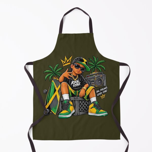 Item preview, Kool Vybz Big Dreams Jamaica Streetwear Kid with Boombox and Skateboard designed and sold by digitalbob60.