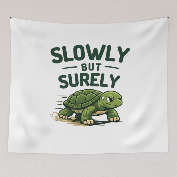 Item preview, Slowly But Surely – Determined Turtle Motivation Design designed and sold by Coaster Culture Industries.