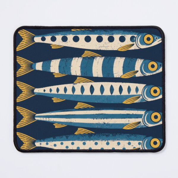 Item preview, Fish swimming in a blue background designed and sold by anytka.