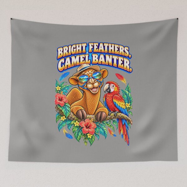 Item preview, Bright Feathers. Camel Banter – Funny Camel T-Shirt Animal Graphic Camel T-Shirt designed and sold by Camel & Quirk.