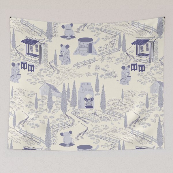 Item preview, ZucyakSa Cafe Rat Toile de Jouy designed and sold by ZucyakSa.