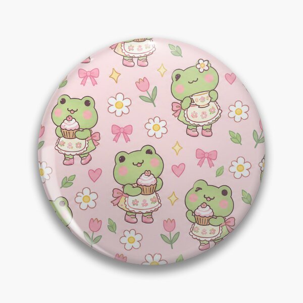 Item preview, Kawaii Frog Flower Apron Pattern designed and sold by Soft Berry Studio.
