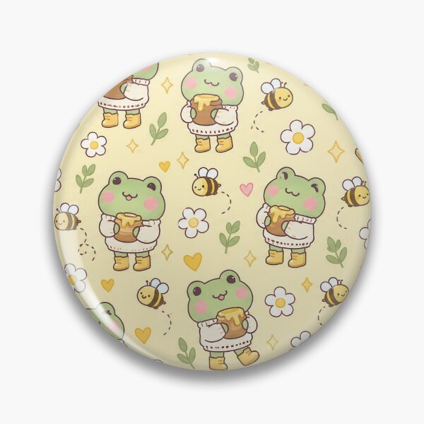 Item preview, Kawaii Frog Honey Pot Pattern designed and sold by Soft Berry Studio.
