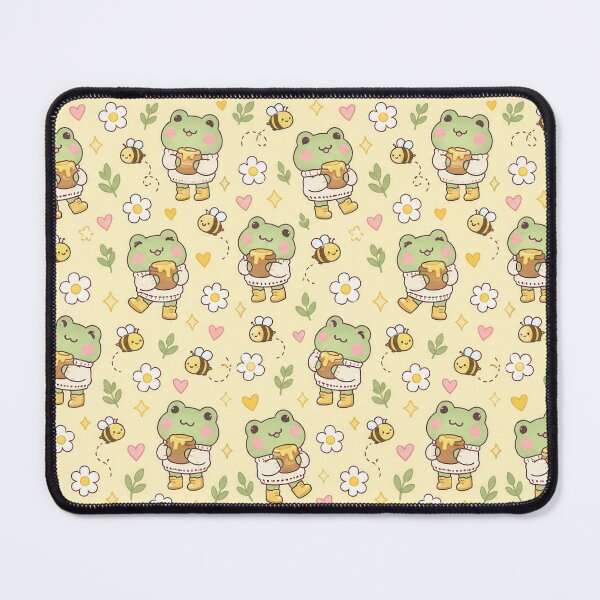 Item preview, Kawaii Frog Honey Pot Pattern designed and sold by Soft Berry Studio.