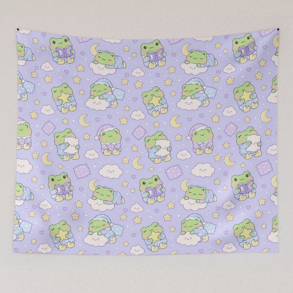 Item preview, Kawaii Frog Moon Slippers Pattern designed and sold by Soft Berry Studio.
