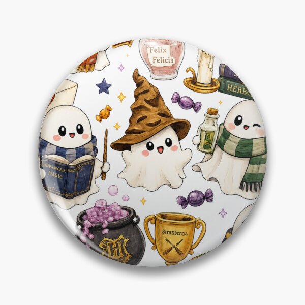 Item preview, Cute Wizard Ghosts Magical Potion Halloween Graphic designed and sold by SpaceRadioer.