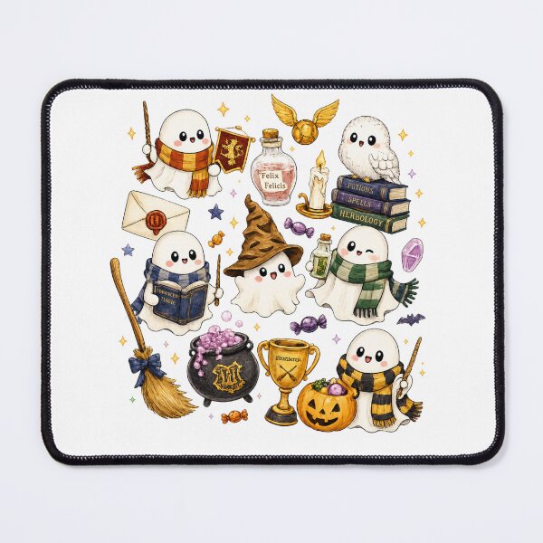 Item preview, Cute Wizard Ghosts Magical Potion Halloween Graphic designed and sold by SpaceRadioer.