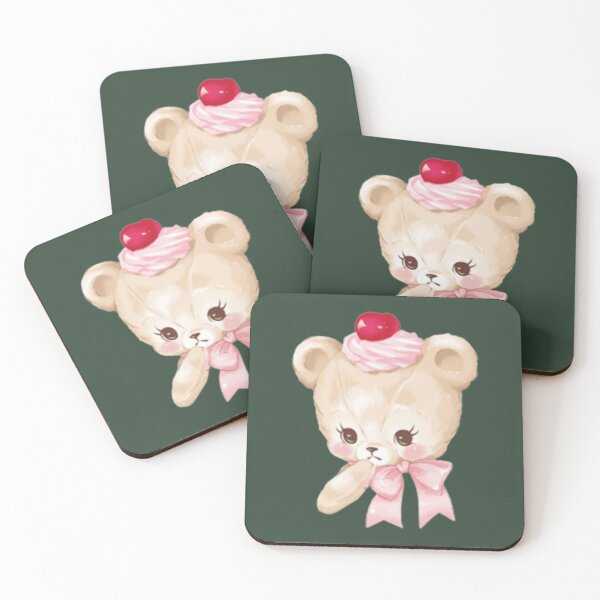 Item preview, cream pink cherry coquette bear Oversized T-Shirt designed and sold by ONTCdesign.