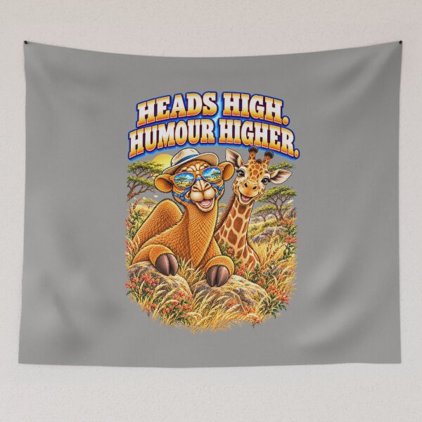 Item preview, Heads High. Humour Higher – Funny Camel T-Shirt Animal Graphic Camel T-Shirt designed and sold by Camel & Quirk.