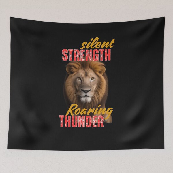 Item preview, Silent Strength Lion Graphic Tee designed and sold by Ibrahimsaeed27.