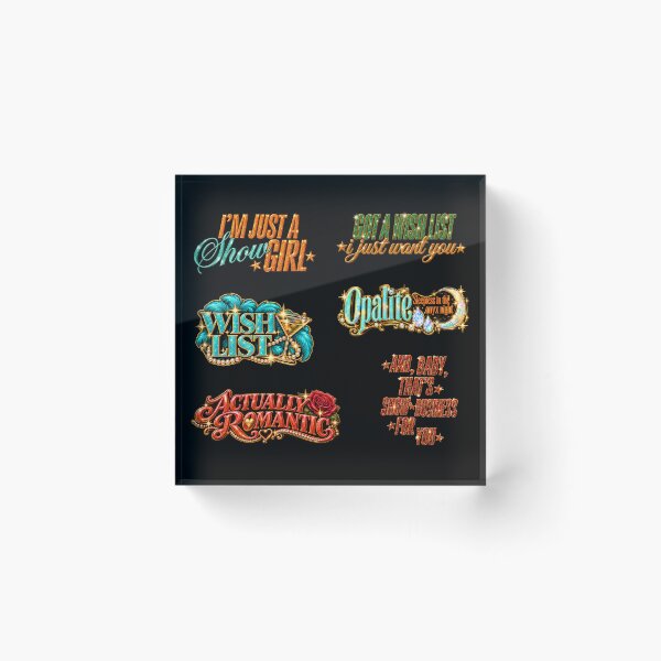Item preview, Sticker Pack 2 Life of a Showgirl  - Lyrics and songs - 3D Taylor Swift designed and sold by taylorvinyls.