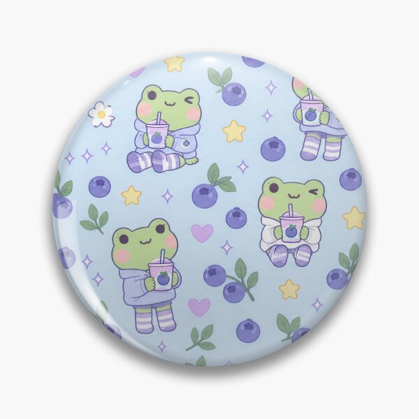Item preview, Kawaii Frog Blueberry Socks Pattern designed and sold by Soft Berry Studio.