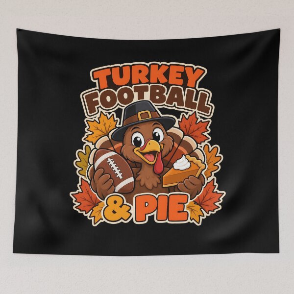 Item preview, Turkey Football and Pie Funny Thanksgiving Family Men Women designed and sold by clothesy7.