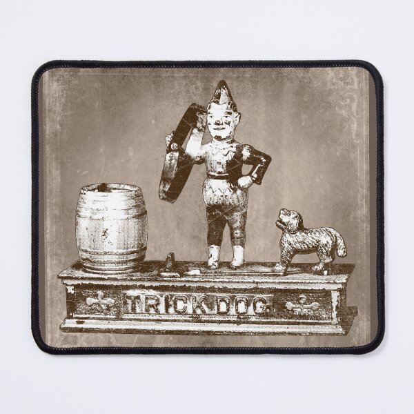 Item preview, Antique Cast Iron Trick Dog Mechanical Bank Faded Brown designed and sold by Ghoul Enterprises.