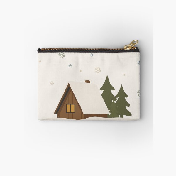 Item preview, Cozy Snowy Cabin in Winter Forest - Scandinavian Holiday Illustration designed and sold by IllustratorNZ.