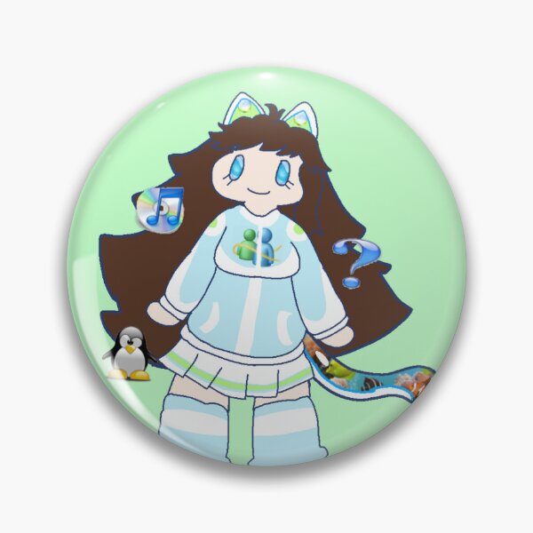 Item preview, frutiger aero catgirl designed and sold by jimblesstickies.