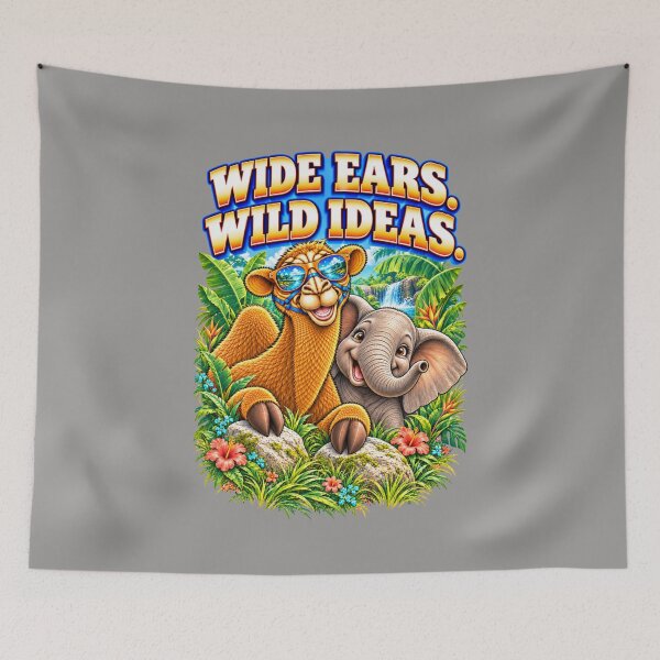 Item preview, Wide Ears. Wild Ideas – Funny Camel T-Shirt Animal Graphic Camel T-Shirt designed and sold by Camel & Quirk.