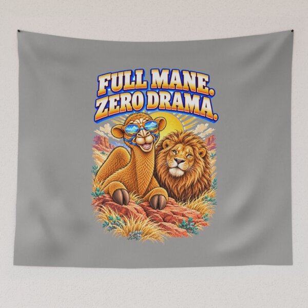 Item preview, Full Mane. Zero Drama – Funny Camel T-Shirt Animal Graphic Camel T-Shirt designed and sold by Camel & Quirk.