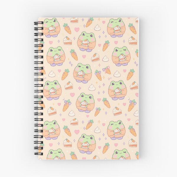 Item preview, Cute Kawaii Frog Carrot Cake Pastel Pattern designed and sold by Soft Berry Studio.