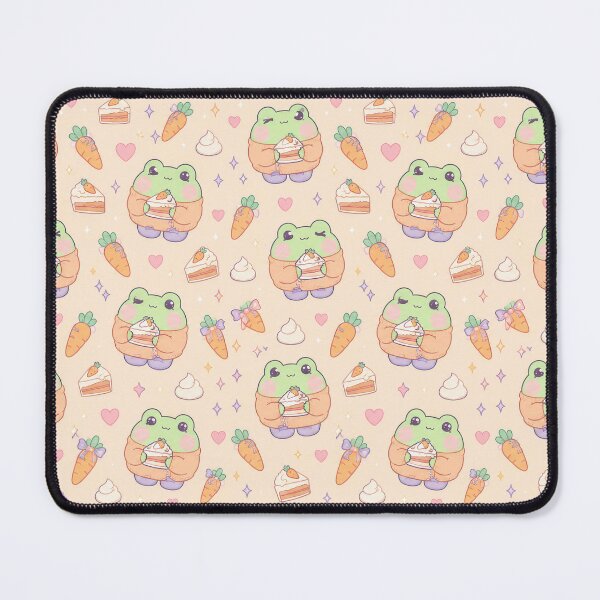 Item preview, Cute Kawaii Frog Carrot Cake Pastel Pattern designed and sold by Soft Berry Studio.