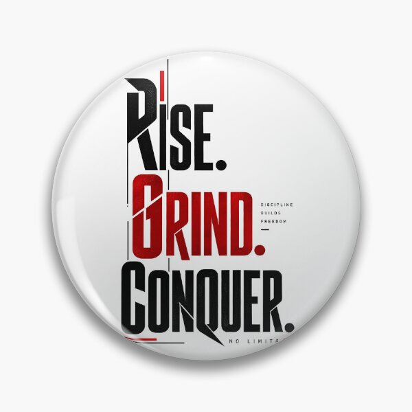 Item preview, Rise Grind Conquer – Motivational Success Mindset Typography Design designed and sold by Grapyziip.