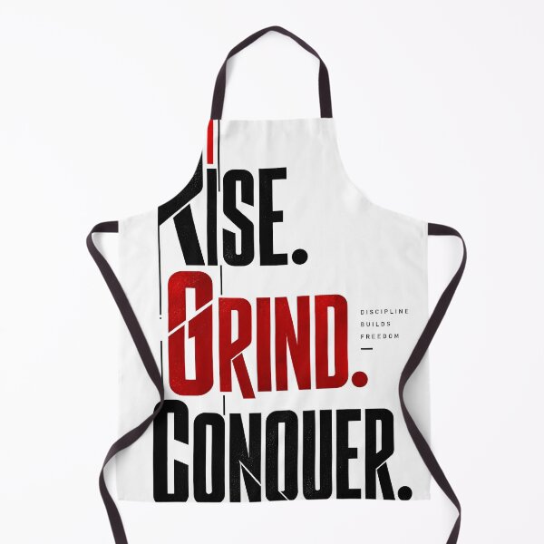 Item preview, Rise Grind Conquer – Motivational Success Mindset Typography Design designed and sold by Grapyziip.