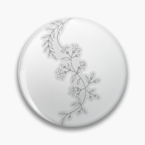 Item preview, White Jasmine Sticker | Jasmine Flower Die Cut Sticker | Fine Line Botanical Decal | Vine Flower Laptop Sticker designed and sold by FineLineBotanical .