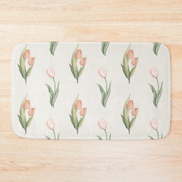 Item preview, Watercolor Tulip Pattern | Peach Pink Romantic Seamless Spring Botanical designed and sold by Dino-Lune.