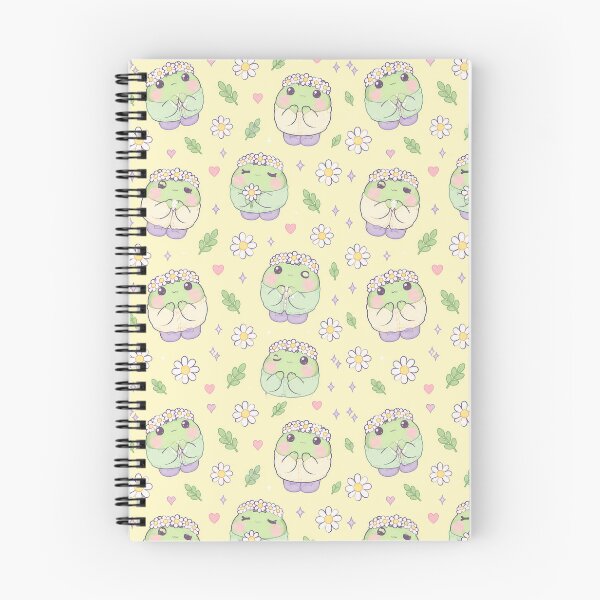 Item preview, Cute Kawaii Frog Daisy Flower Crown Pastel Pattern designed and sold by Soft Berry Studio.