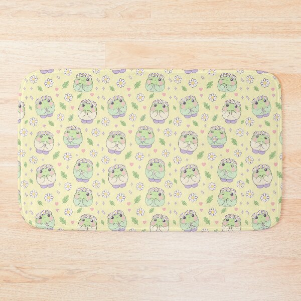 Item preview, Cute Kawaii Frog Daisy Flower Crown Pastel Pattern designed and sold by Soft Berry Studio.