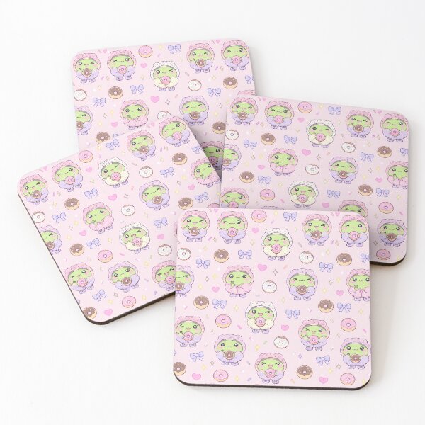 Item preview, Cute Kawaii Frog Donut Hoodie Pastel Pattern designed and sold by Soft Berry Studio.
