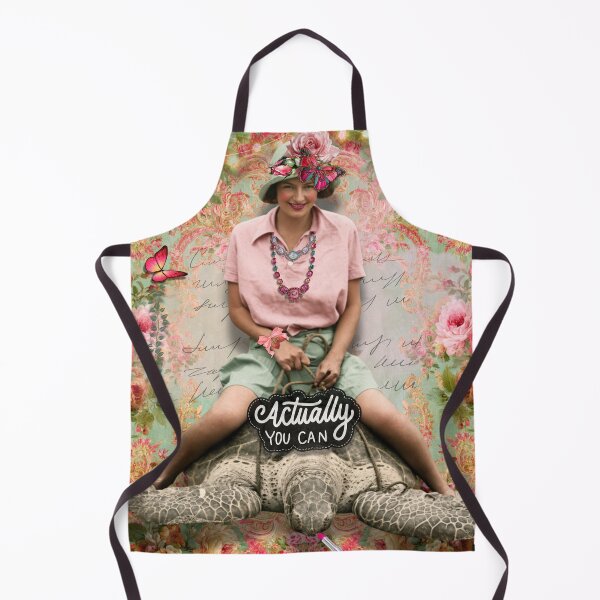 Item preview, 1920s Colorized Lady Sitting On Turtle/Quote designed and sold by AsheDinaArt.