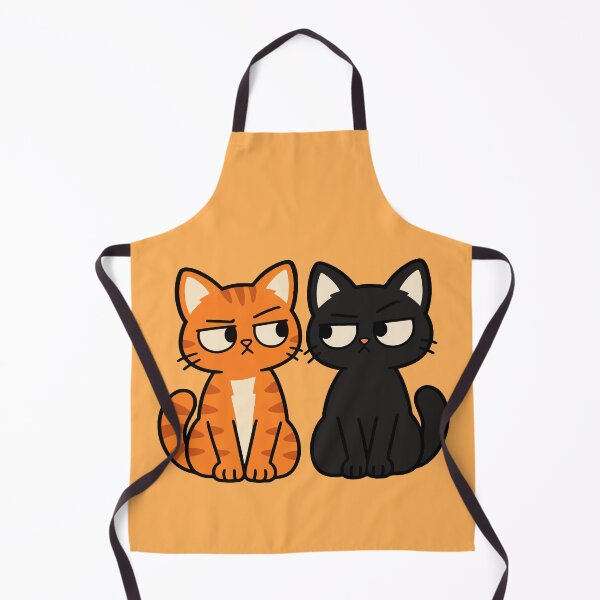 Item preview, Grumpy Orange and Black Cat Duo Cute Cartoon designed and sold by MewMade.