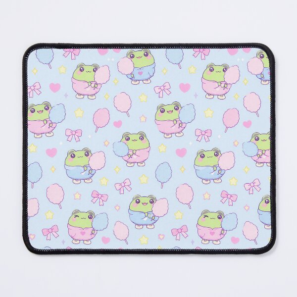 Item preview, Cute Kawaii Frog Cotton Candy Pastel Pattern designed and sold by Soft Berry Studio.