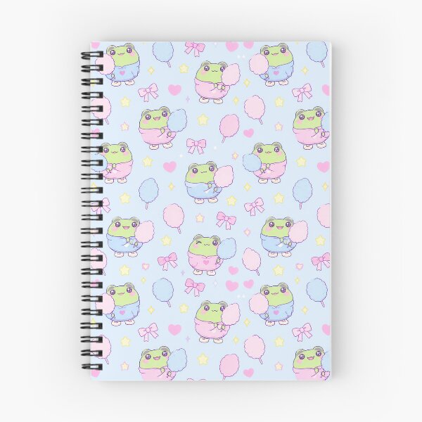 Item preview, Cute Kawaii Frog Cotton Candy Pastel Pattern designed and sold by Soft Berry Studio.