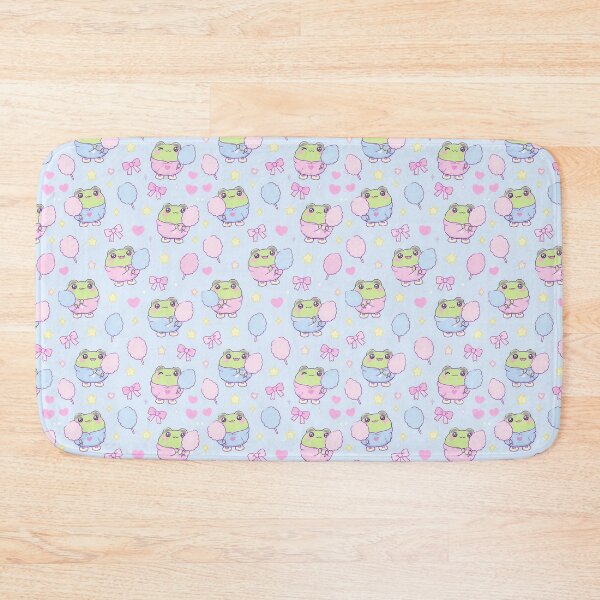 Item preview, Cute Kawaii Frog Cotton Candy Pastel Pattern designed and sold by Soft Berry Studio.