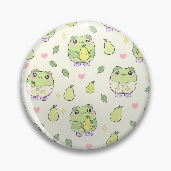 Item preview, Cute Kawaii Frog Pear Sweater Pastel Pattern designed and sold by Soft Berry Studio.