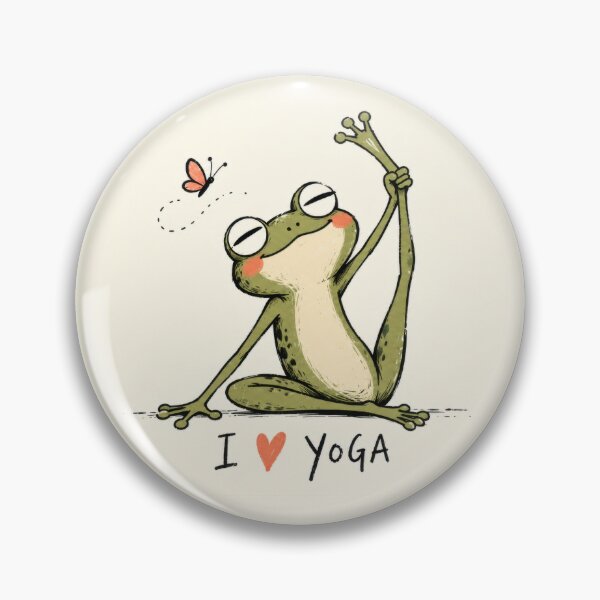 Item preview, Frog doing yoga with a butterfly designed and sold by anytka.