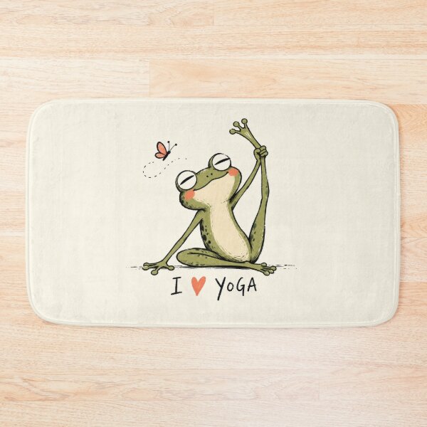 Item preview, Frog doing yoga with a butterfly designed and sold by anytka.