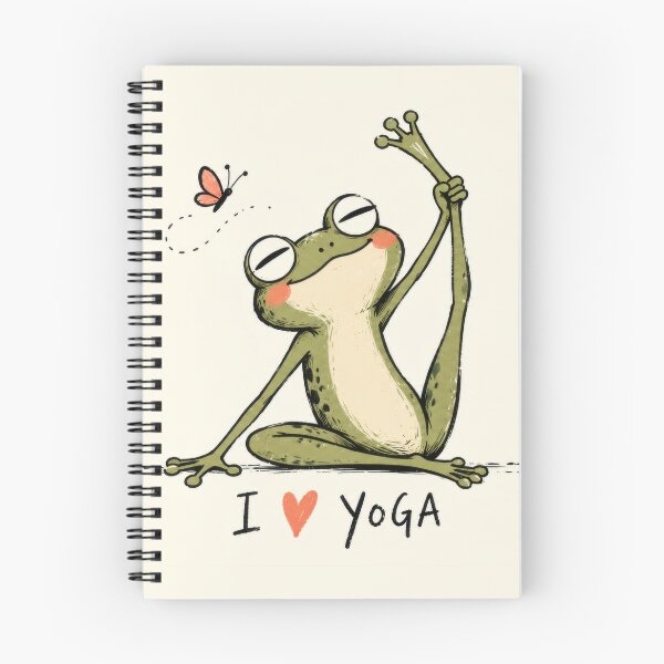 Item preview, Frog doing yoga with a butterfly designed and sold by anytka.