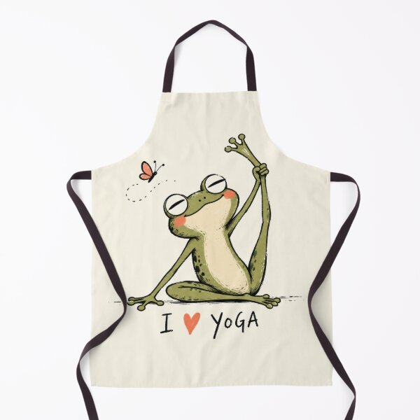 Item preview, Frog doing yoga with a butterfly designed and sold by anytka.