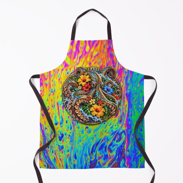 Item preview, Polynesian Octopus – Tropical Tribal Hibiscus Ocean Art designed and sold by artistwill.