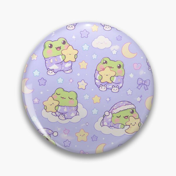 Item preview, Cute Kawaii Frog Moon Pajamas Pastel Pattern designed and sold by Soft Berry Studio.
