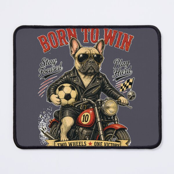 Item preview, French Bulldog Riding Motorbike designed and sold by DIGOR shop.
