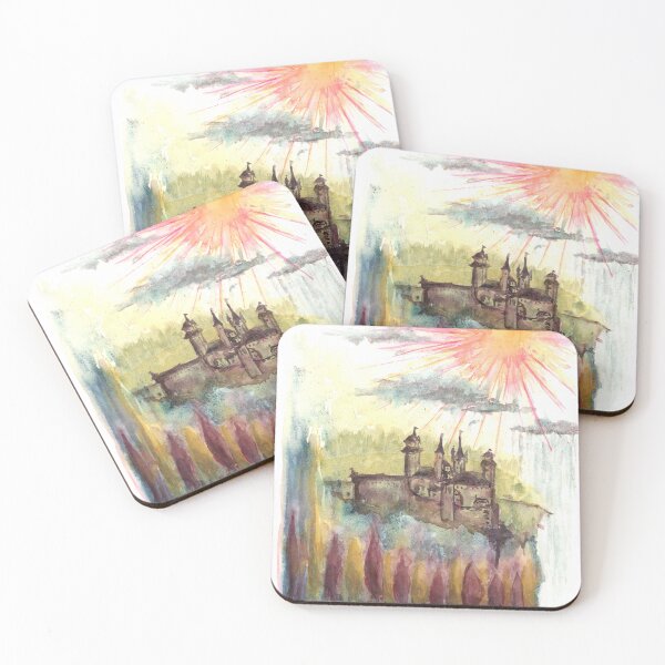 Item preview, Castle in the Clouds Sunburst Painting designed and sold by FaireWaveArt.