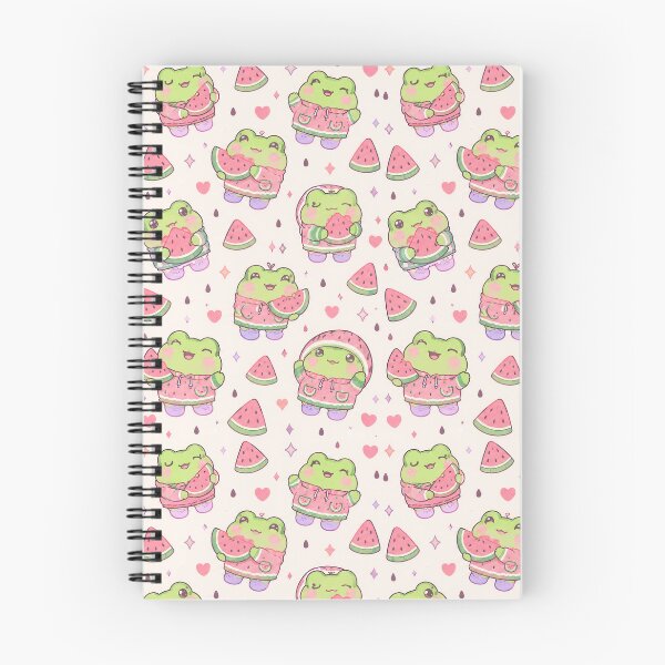 Item preview, Cute Kawaii Frog Watermelon Hoodie Pastel Pattern designed and sold by Soft Berry Studio.