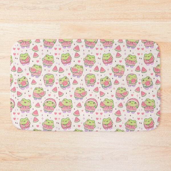 Item preview, Cute Kawaii Frog Watermelon Hoodie Pastel Pattern designed and sold by Soft Berry Studio.